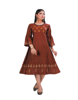 Procien Women’s Cotton Kurti Full Bell Sleeves XXL