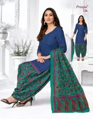 Pranjul Pure Cotton Fully Stitched Printed Patiala Salwar Suit Set For Women