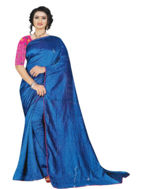 Women's plain Cotton Silk Saree